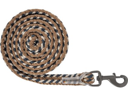 Plus Lead Rope, carabiner, dark fittings, 2 m, night blue/beige/cappuccino