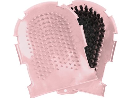 Grooming and washing glove Waldhausen, linnea pink