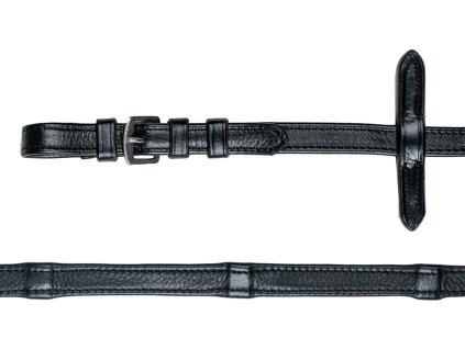 Waldhausen Rubber-Leather Reins - black