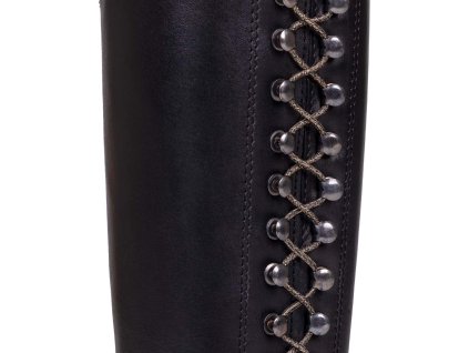Elasticized laces glitter QHP, pair, black/gold