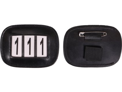 Number holder Modeste QHP, 1 pc, three-seater, square, black