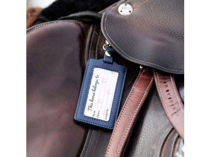 Saddle label SOS QHP, navy