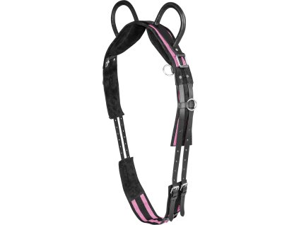 Surcingle with two handles - black/pinkrose