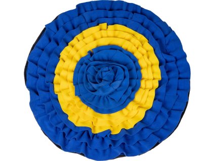 Snuffle mat for horses QHP, blue/yellow