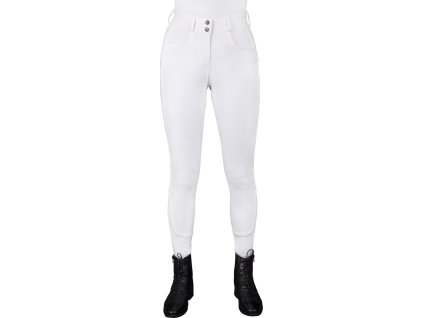 Breeches Kae QHP, full grip and high waist, women's, white