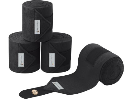 Modern Rosé  Fleece Bandages Waldhausen, 4 pcs, 3 m, black