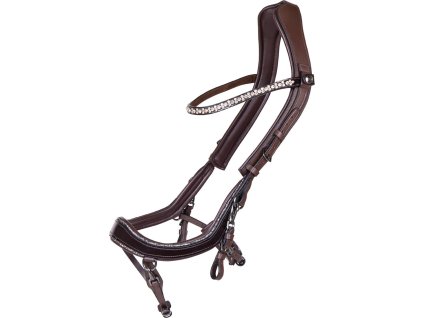 Anatomical bridle Glitter FaySport PresTeq, brown