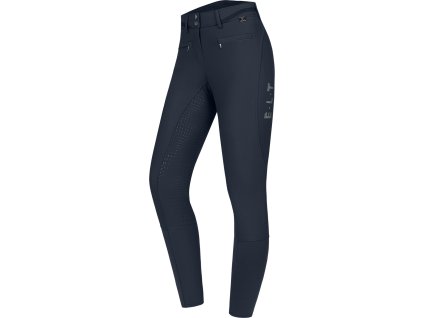 Breeches Maja Glam Curved ELT, silicone full seat, high waist, deep blue