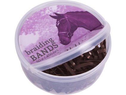 Rubber braiding bands Q-essentials, 50 g, brown