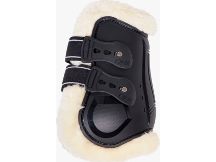 Fetlock boots Menton QHP, with fur, pair, black