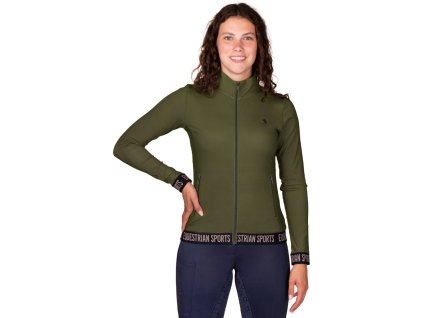 Sweat jacket Jorine QHP, women's, olive