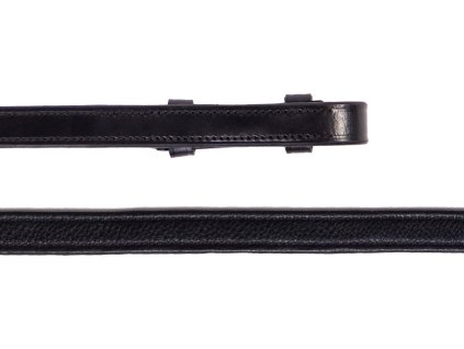 Leather Reins FayRein PresTeq, without stops, different lengths, black
