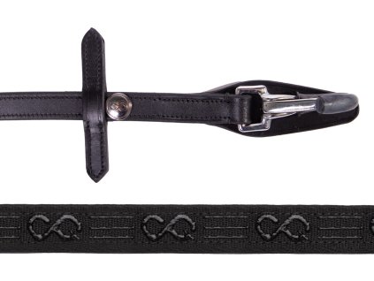 Reins PresTeq, with snap hook, without stoppers, different lengths, black