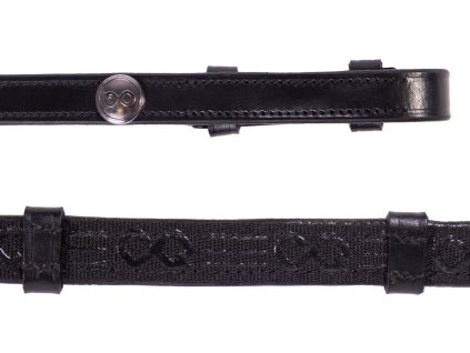Reins PresTeq, with stops 8 cm, different lengths, black