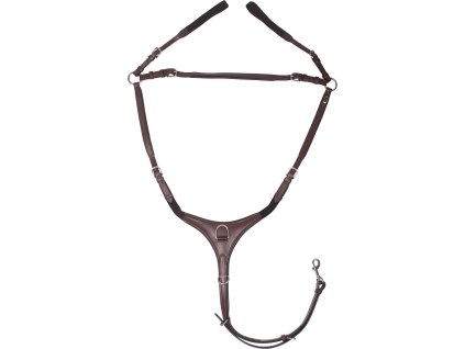 Leather breastplate Luxury QHP, brown