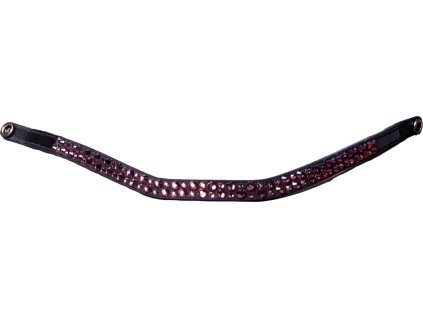 Browband StarGlow PresTeq, brown/burgundy