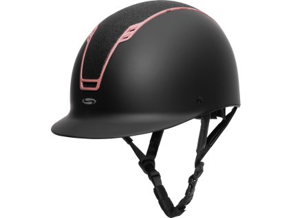 Riding Helmet H22 Shine SWING, black mat/shine/roségold