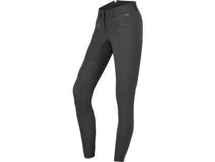 Breeches Hella ELT, with silicone, high waist, asphalt