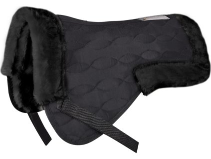 Saddle Pad with synthetic fur - black/black