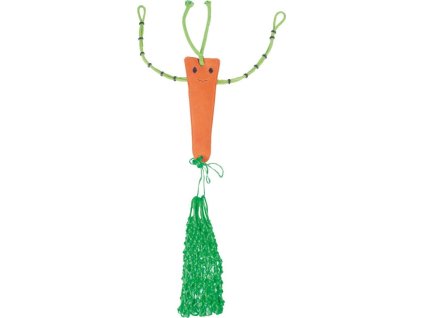 Horse toy with haynet QHP, 30 cm, mesh 5x5, carrot
