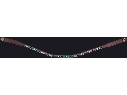Browband PresTeq, brown/emerald