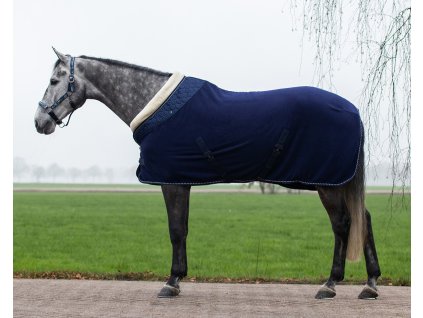 Fleece rug Brilliance QHP, blueberry