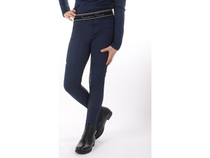 Riding tights Eden QHP, full grip, kids, navy