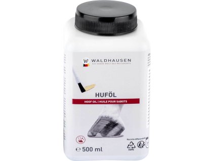 Hoof oil with laurel oil Waldhausen, brush included, 500 ml, green