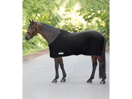 ECONOMIC Fleece Rug with Cross Straps - black