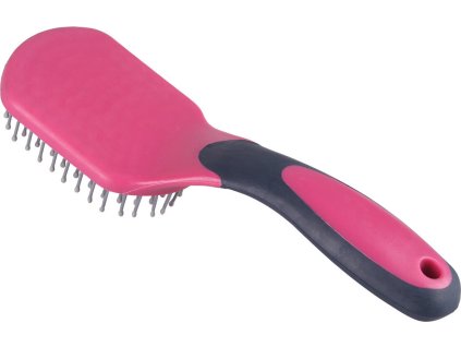 Tail and mane brush QHP, fuchsia/navy