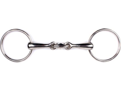 Snaffle bit double jointed  Q-essentials, 17 mm, silver