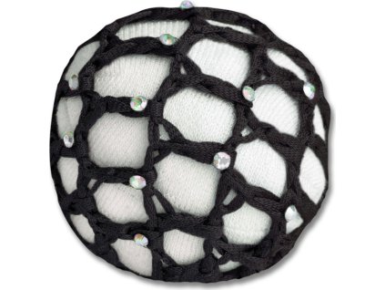 Bun hairnet with bow and clasp