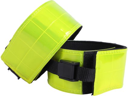 Reflection leg straps QHP, pair, yellow