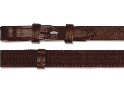 Waldhausen web reins with hooks - brown
