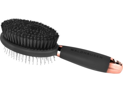 Double brush with gel grip Waldhausen, black/rosegold