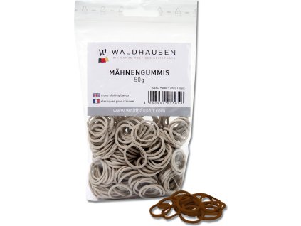 Mane plaiting bands Waldhausen, bag, 50 g, brown