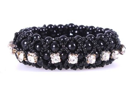 Hair scrunchie Diamond QHP, black