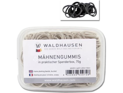 Elastic bands, supplied in a dispenser box 75 g - black