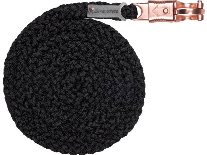 Shine lead rope Waldhausen, panic hook, 2 m, black/rosegold