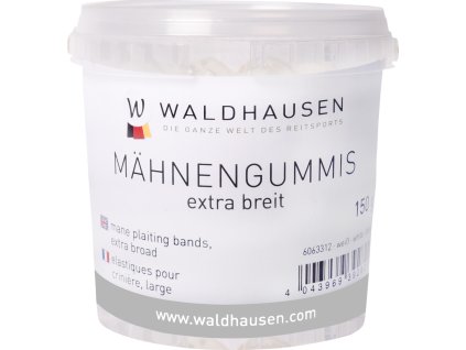 Mane plaiting bands Waldhausen, extra wide, in tub, 150 g, white