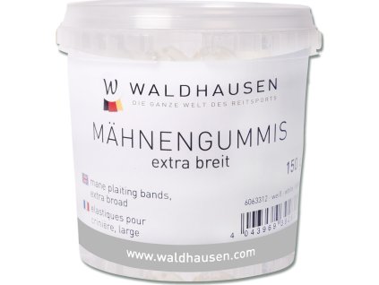 Mane plaiting bands Waldhausen, extra wide, in tub, 150 g, transparent