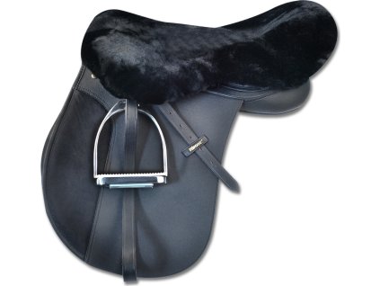 Lambskin Seat Cover for saddle Waldhausen, black