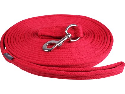 Lunge line QHP, 8 m, bright red