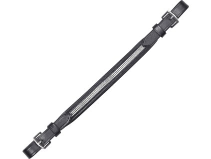 Saddle handle Waldhausen, with rhinestones, black/silver