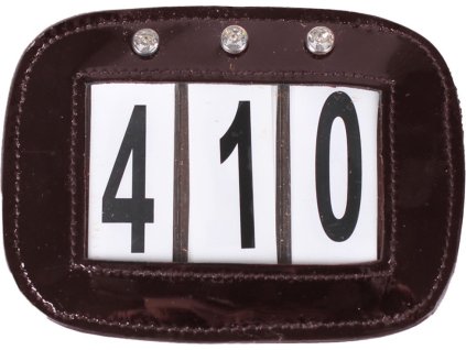 Number holders QHP, 2 pcs, three-seater, brown