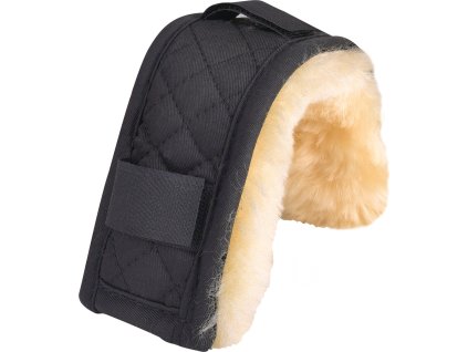 Lambskin nose or chin protector Soft Waldhausen, 1 pcs, black/nature