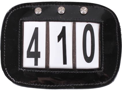 Number holders QHP, 2 pcs, three-seater, black