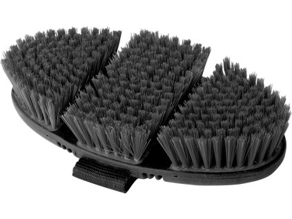 Flex bodybrush Waldhausen, soft synthetic bristles, black/grey