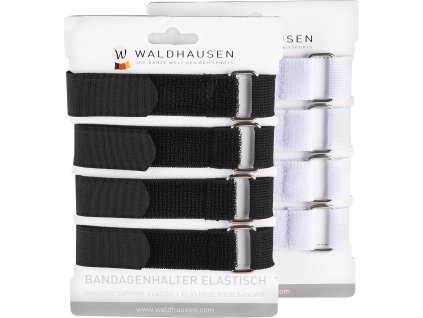 Elasticated bandage straps, set of 4 - black