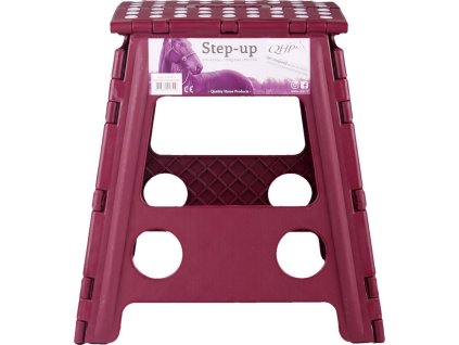 Step-up stool QHP, burgundy